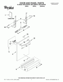 DOOR AND PANEL PARTS Diagram and Parts List for WDT710PAYW1  Whirlpool Dishwasher