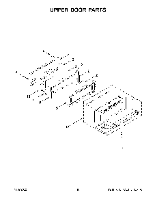 Upper Door Parts Diagram and Parts List for KFGD500EBS10  KitchenAid Range