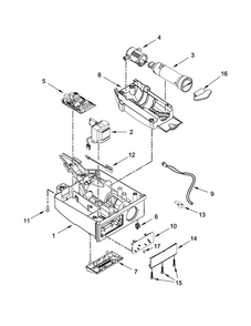 Control Panel Parts Diagram and Parts List for KUIX505ESS0  KitchenAid Ice Maker