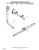 UPPER WASH AND RINSE PARTS Diagram and Parts List for WDF510PAYS4  Whirlpool Dishwasher