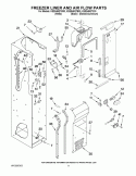 FREEZER LINER AND AIR FLOW PARTS Diagram and Parts List for KSSS48QTW03  KitchenAid Refrigerator