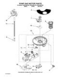 PUMP AND MOTOR PARTS Diagram and Parts List for WDT910SSYW0  Whirlpool Dishwasher