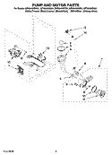 PUMP AND MOTOR PARTS, OPTIONAL PARTS (NOT INCLUDED) Diagram and Parts List for WFW9400SW01  Whirlpool Washer