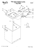 TOP AND CABINET, LITERATURE Diagram and Parts List for LSR6332KQ0  Whirlpool Washer