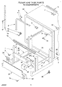 FRAME AND TANK Diagram and Parts List for KUDS23HY2  KitchenAid Dishwasher