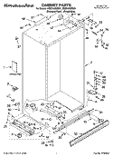 CABINET PARTS Diagram and Parts List for KSSC42QMS01  KitchenAid Refrigerator