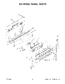 Control Panel Parts Diagram and Parts List for KFEG500EBS4  KitchenAid Range