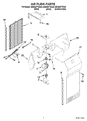 AIR FLOW PARTS Diagram and Parts List for KSRX22FTWH00  KitchenAid Refrigerator