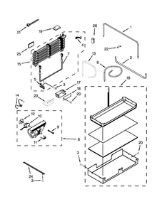 Lower Unit And Tube Parts Diagram and Parts List for KBLC36FTS08  KitchenAid Refrigerator