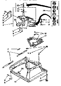 Machine Base Diagram and Parts List for LSR7233BGO  Whirlpool Washer