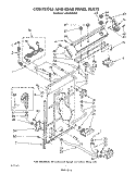CONTROLS AND REAR PANEL Diagram and Parts List for LA8100XWW0  Whirlpool Washer