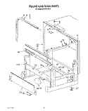 FRAME AND TANK Diagram and Parts List for KPDC610S2  KitchenAid Dishwasher