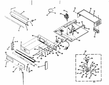 Control Section Diagram and Parts List for 8504237321  Kenmore Range
