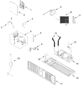 Unit Parts Diagram and Parts List for KRQC736RPS00  Whirlpool Refrigerator