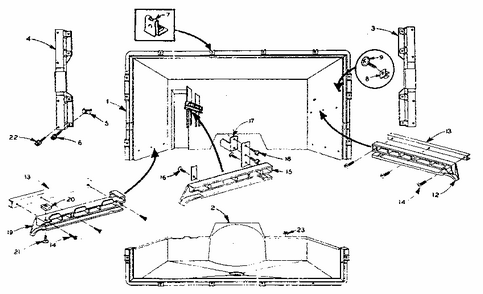 Lower Liner Parts Diagram and Parts List for 106M15E-F  Kenmore Refrigerator