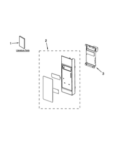 Control Panel Parts Diagram and Parts List for WMH1163XVS6  Whirlpool Microwave