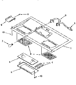 Ventilation Diagram and Parts List for MH7155XBZ0  Whirlpool Microwave