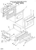 DOOR AND BROILER Diagram and Parts List for SF310PEAW1  Whirlpool Range