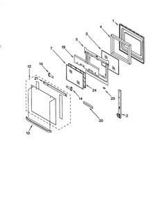 Oven Door Diagram and Parts List for RBS275PDQ9  Whirlpool Wall Oven