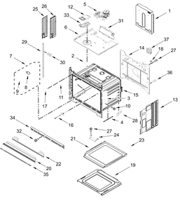Oven Parts Diagram and Parts List for JOESC330RM00  Whirlpool Wall Oven