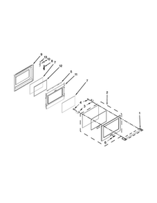 Lower Door Parts Diagram and Parts List for KFID500ESS00  KitchenAid Range