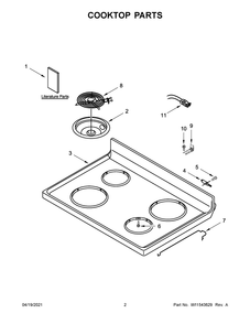Part Location Diagram of W11481065 Whirlpool Quick Start Guide