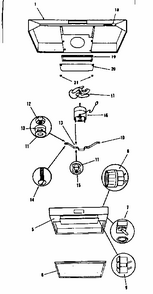 Range Hood Diagram and Parts List for 8509191  Kenmore Range Hood