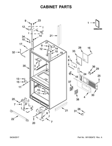 Part Location Diagram of W10858468 Whirlpool HARNS-WIRE