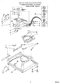 MACHINE BASE Diagram and Parts List for 4LSC9255DN1  Whirlpool Washer