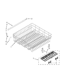 Upper Rack And Track Parts Diagram and Parts List for WDF750SAYW3  Whirlpool Dishwasher