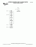 UPPER HOUSING AND FLANGE PARTS Diagram and Parts List for GC1000XE4  Whirlpool Food Waste Disposer