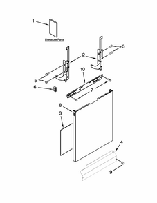 Door And Panel Parts Diagram and Parts List for 66513042K116  Kenmore Dishwasher