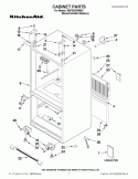 CABINET PARTS Diagram and Parts List for KBFS25EWMS5  KitchenAid Refrigerator