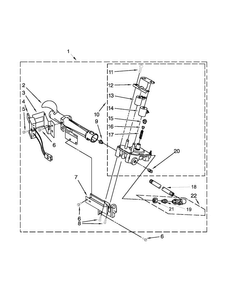 Burner Assembly Diagram and Parts List for 11077122310  Kenmore Dryer