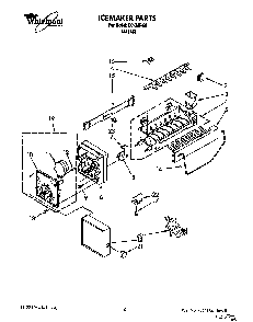 Icemaker Diagram and Parts List for 2155188  Roper Ice Maker