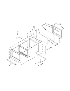 Upper Oven Door Parts Diagram and Parts List for KODE500ESS01  KitchenAid Wall Oven