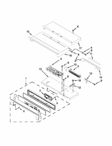 Control Panel Parts Diagram and Parts List for IBS550DS00  Whirlpool Wall Oven