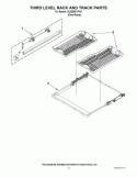 THIRD LEVEL RACK AND TRACK PARTS Diagram and Parts List for KUDE60FXPA0  KitchenAid Dishwasher
