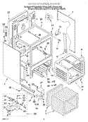 OVEN CHASSIS Diagram and Parts List for GY395LXGB3  Whirlpool Range