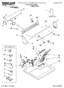 TOP AND CONSOLE, LITERATURE Diagram and Parts List for SGDX600JQ1  Whirlpool Dryer