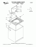 TOP AND CABINET PARTS Diagram and Parts List for 7MWT96700ST1  Whirlpool Washer