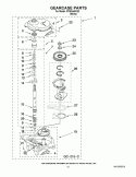 GEARCASE PARTS Diagram and Parts List for RTW4440VQ2  Roper Washer