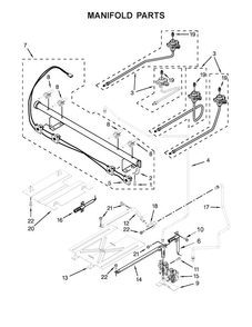 Manifold Parts Diagram and Parts List for WFG515S0ED0  Whirlpool Range