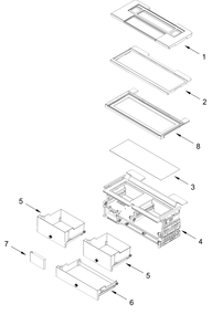 Shelf Parts Diagram and Parts List for KRQC736RPS00  Whirlpool Refrigerator