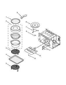 Internal Microwave Parts Diagram and Parts List for KOCE507ESS00  KitchenAid Microwave