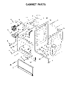 Cabinet parts Diagram and Parts List for 11070372710  Kenmore Dryer