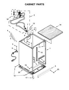 Cabinet Parts Diagram and Parts List for 66517489N710  Kenmore Dishwasher