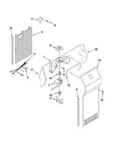 Air Flow Parts Diagram and Parts List for 10640263011  Kenmore Refrigerator