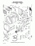 BULKHEAD PARTS Diagram and Parts List for 7MWGD9270XL1  Whirlpool Dryer