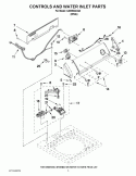 CONTROLS AND WATER INLET PARTS Diagram and Parts List for CAW9244XQ2  Whirlpool Washer